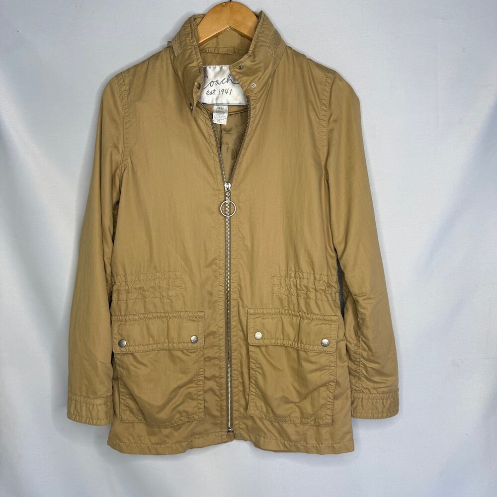 Coach Est. 1941 Beige Field Jacket Utility Parka Signature Lining Tan XS